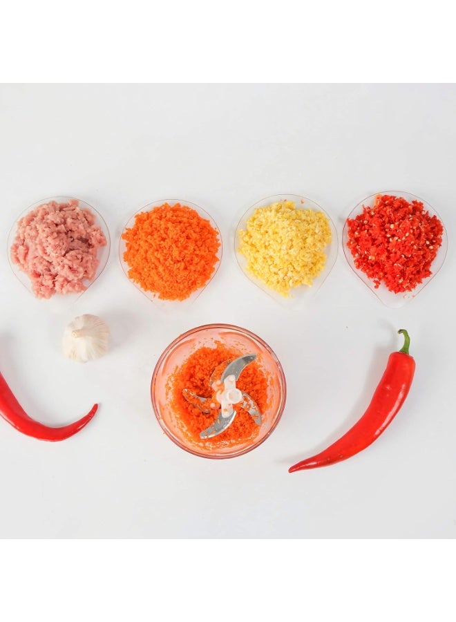 هابي هوم مفرمة طعام يدوية متعددة الاستخدامات سعة 500 مل بدون كهرباء – قطّاعة خضروات للثوم والبصل والسلطة واللحوم – محضر طعام منزلي بشفرات ستانلس ستيل حادة مقاومة للصدأ – سهلة التنظيف ومقاومة للماء – آمنة وخالية من BPA ومناسبة لطعام الأطفال - Image 5